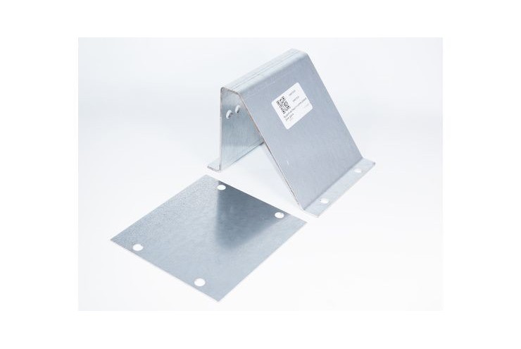 Support de treuil + contre plaque 2mm galva