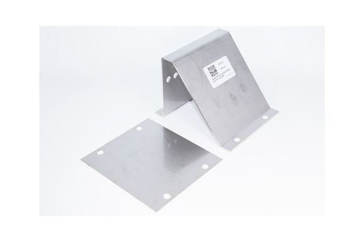 Support treuil + contre plaque épaisseur 2mm inox 304
