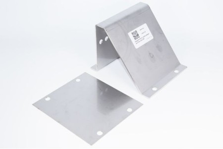 Support treuil + contre plaque épaisseur 2mm inox 304