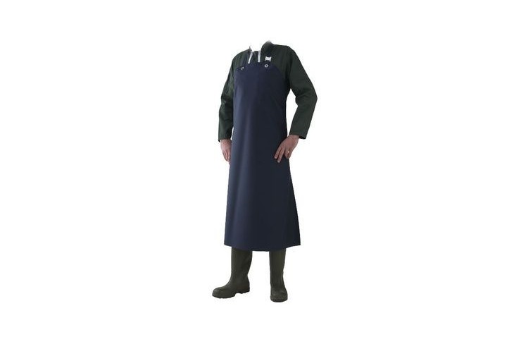 Tablier de laiterie bleu