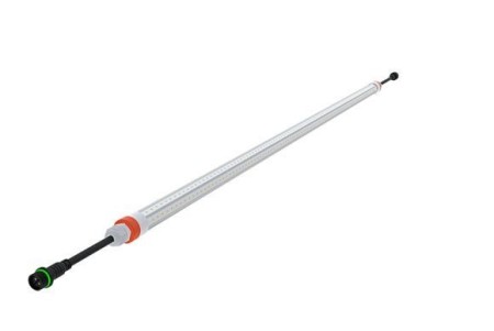 Tube LED régulable 18W - 3000K optique clair - 120cm - double entrée connecteur SQC étanche 3.5m de câble