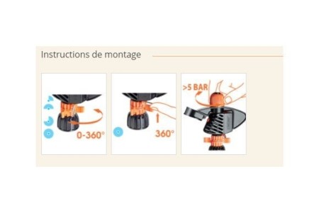 Tête d'arrosage Impact sur pic