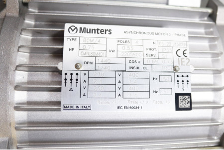 Moteur Tri 400V EM 36 R 1CV + poulie