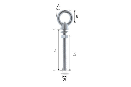 Piton boulon à oeil inox 316