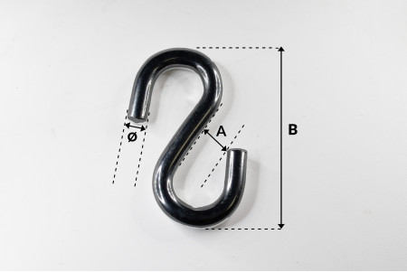Crochet "S" ouvert zingué