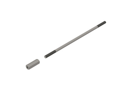Tige d6 zingue+manchon (les 3 metres)