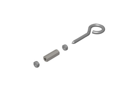 Kit raccordement zingue tige/cable