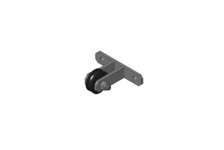 Kit support inox poulie plastique 50kg