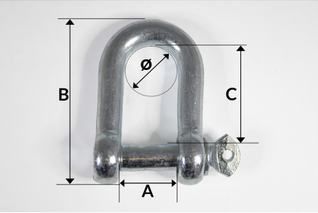 Manille droite galva