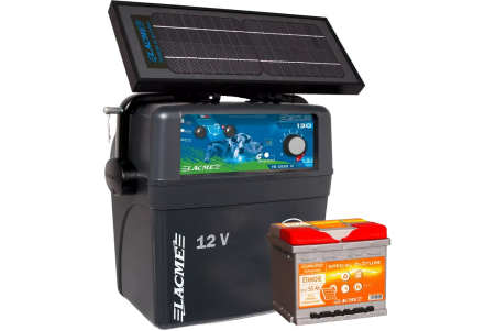 Électrificateur autonome solaire Secur 7.2W + accumulateur 50Ah