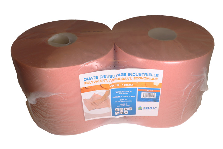 Bobine chamois 1000F gaufré 22x23cm x2