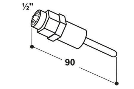 Valve tube inox sans vis régl.