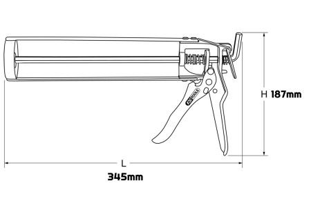 Pistolet à silicone simple pour cartouche 310ml
