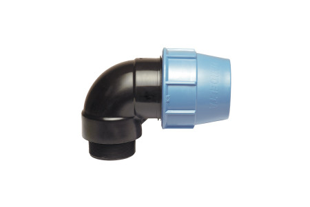 Coude 90° PE fileté 25x3/4"