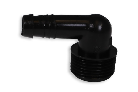 Coude 90 plastique cannelé 16 mâle 3/4