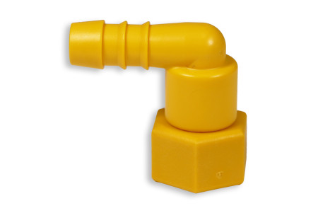 Raccord coudé orientable D.15 + écrou F 1/2 + joint