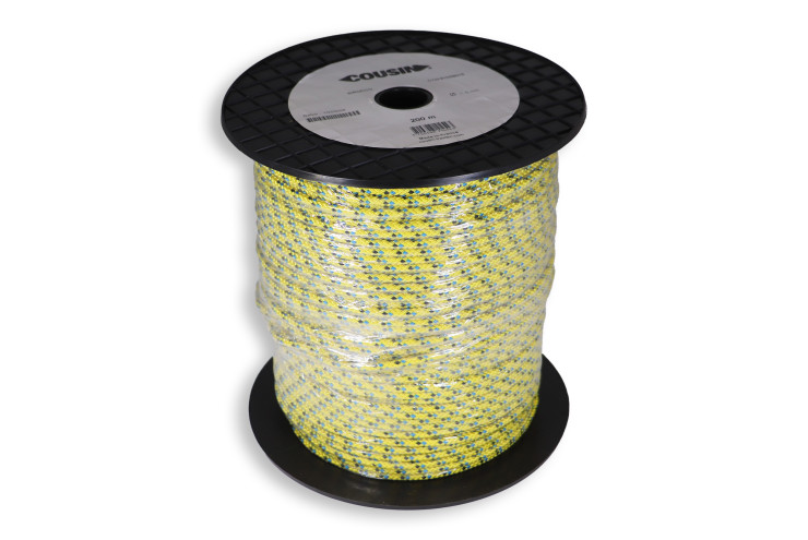 Tresse KEVLAR couvert. poly. réf 781 - 4mm rupture 750 kgs - le mètre