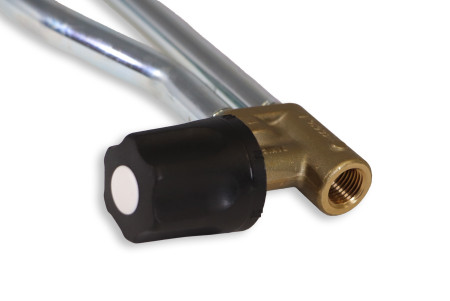 Lance double avec robinet acier partie antérieure LG210MM