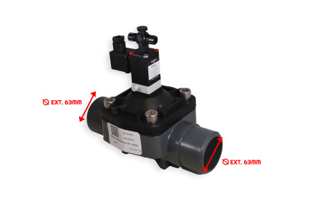 Vanne membrane dia 63 + pilote