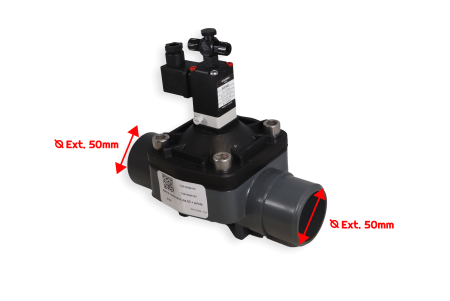 Vanne membrane dia 50 + pilote