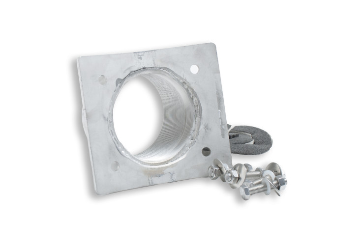 Embout inox sortie mas d.90 fileté + vis