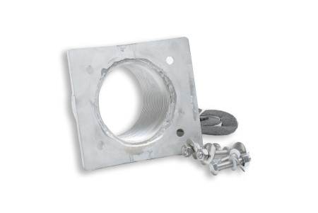 Embout inox sortie mas d.90 fileté + vis