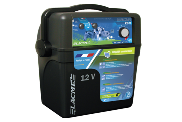 Électrificateur autonome Secur 130 + seau 50 isolateurs Ivabloc