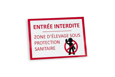 Panneau de signalisation entrée interdite (21 x 29.7)
