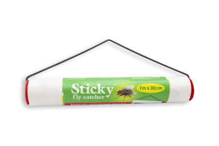Bande attrape-mouches collante Sticky 7mx30cm