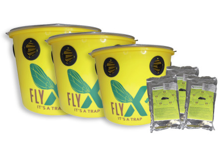 Seau piège à mouche Fly X 12L - le lot de 3