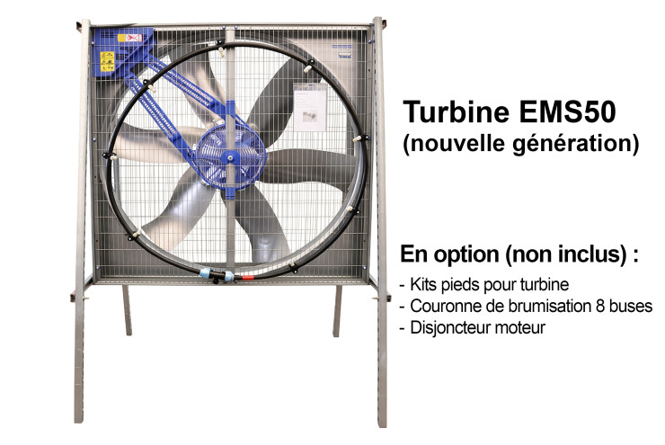 Turbine de brassage EMS50 35000m3/H E HP1.0 -S/VL-H/MP14