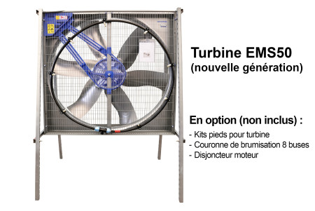 Turbine de brassage EMS50 35000m3/H E HP1.0 -S/VL-H/MP14