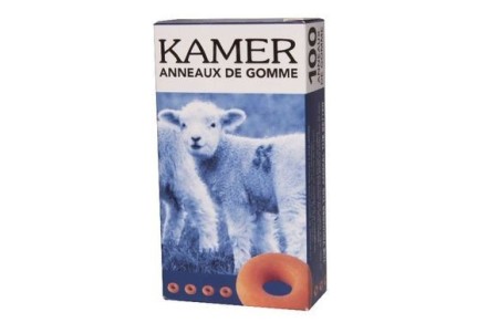 Anneaux de gomme orange Kamet - boite de 100