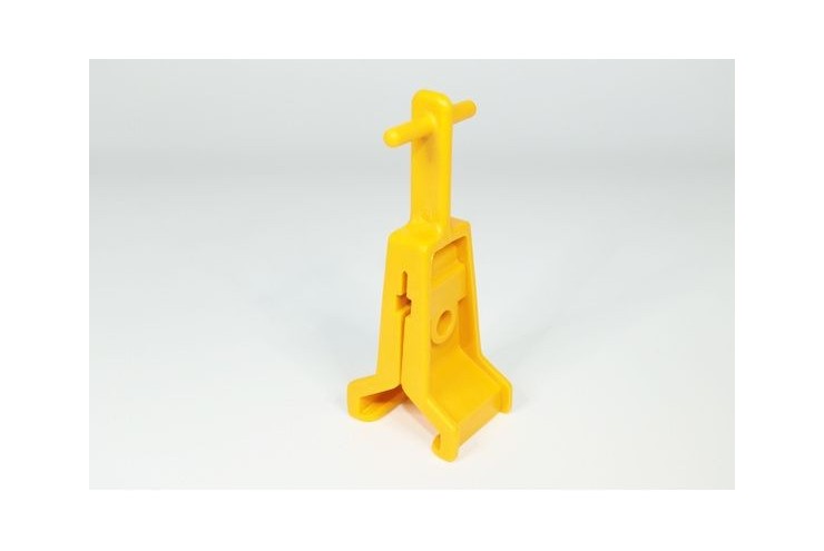 Clip PVC jaune pour système-anti-perchage
