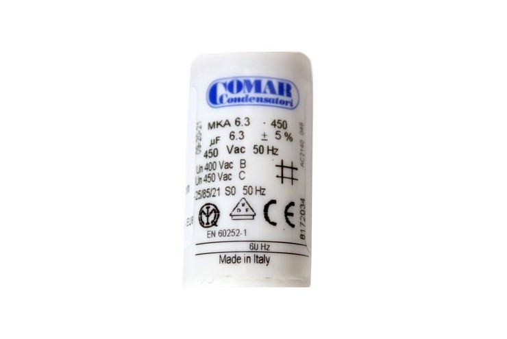 Condensateur à Bain D'huile 6 µF 250V Sic-Safco - Pièce électrique Neuve, Référence D2H2