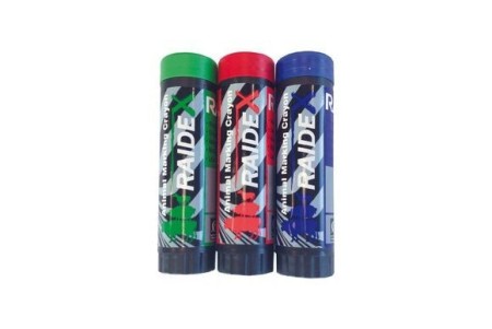 Crayon à marquer Raidex étui plastique rouge / bleu / vert - boîte de 3