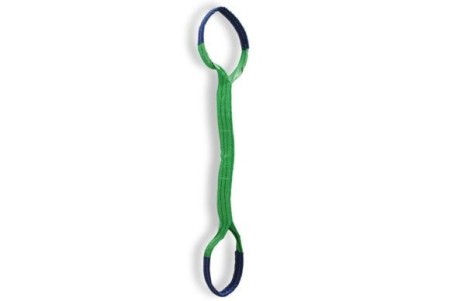 Elingue textile plate verte à 2 boucles repliées 2T 3m