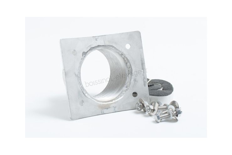 Embout inox sortie mas d.90 fileté + vis