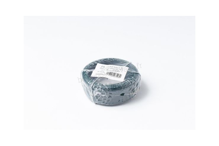 Fil d'attache galvanisé plastifié vert - dia 1,3mmx50m