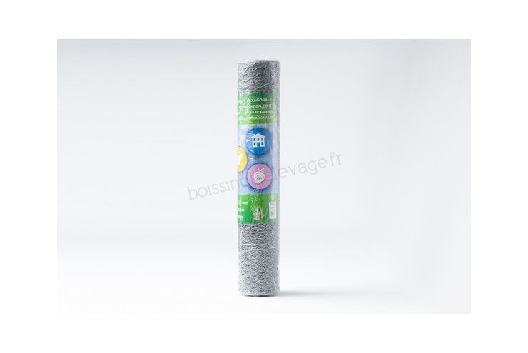 Grillage TT galva hexagonal 13mm - L10m-H100cm- dia 0,70mm