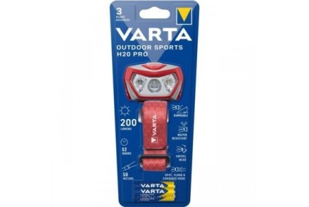 Lampe frontale LED blanche et rouge h20
