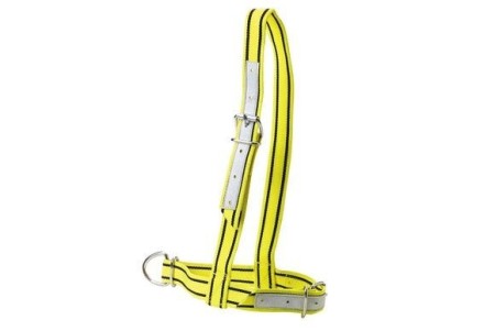 Licol en nylon jaune et noir pour vache
