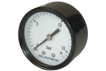 Manomètre 0-16bar dia 50mm 1/4" Mâle axial