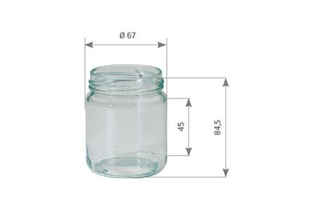 Pack 20 pots de miel 228 mL TO63 - Sans couvercles (250 g)