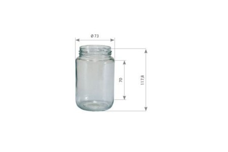 Pack 20 pots de miel 385 mL TO63 - Sans couvercles (500 g)