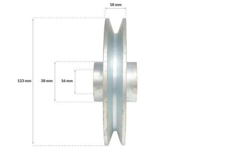 Poulie moteur pour turbine D.130