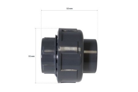 Raccord union 3 pièces femelle/femelle à visser 3/4"