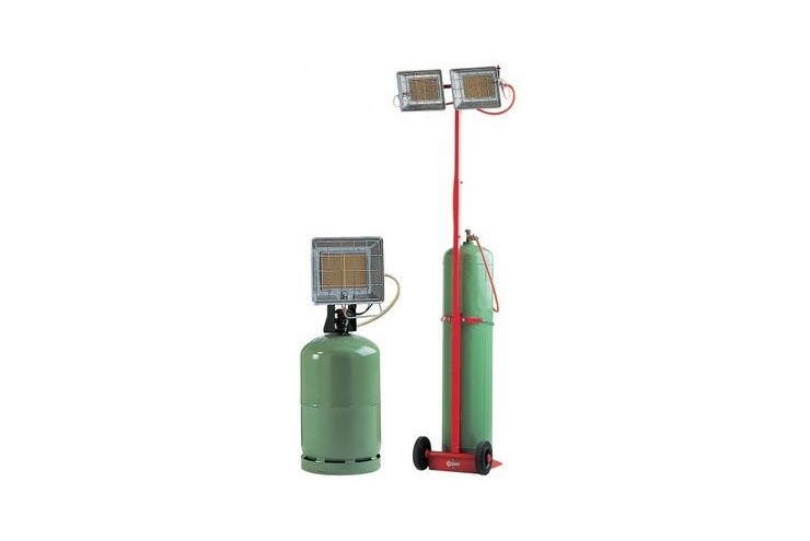 Chauffage Radiant Gaz Perel 4500W | Butane/Propane | Pour Terrasse, Camping, Extérieur