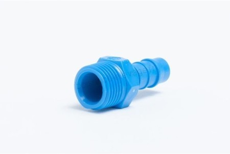 Réduction bleue - tube 1/2 - 1/2 fileté mâle