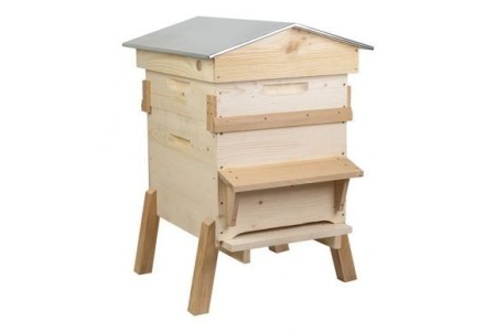 Ruche montagne 10 cadres Dadant toit chalet (sans cadres)